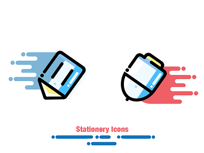 Stationery Icons icon illustration simple ui ux