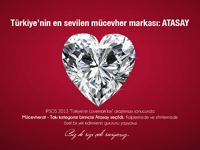 Atasay Lovemark asgold atasay cool diamond erdem hearth jewelry lovemark ozkan poster red turkey