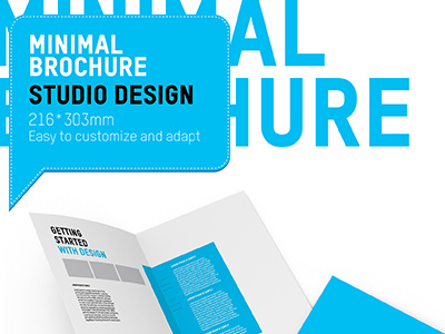 Minimal Brochure blue brochure clean envato erdem graphicriver indesign minimal ozkan page