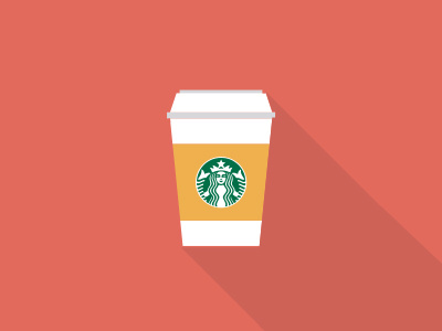 Starbucks Coffee coffee flat hot icon minimal starbucks