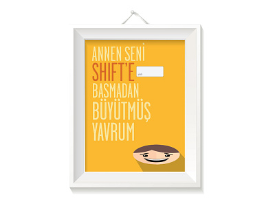 Poster anne avatar erdem flat frame grafik ozkan poster shift tasarım yavru