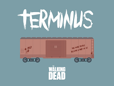 TWD Terminus dead flat minimal terminus the train twd walking zombie