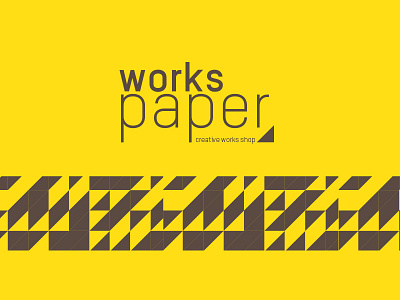 Works Paper CWS logo creative designer erdem graphic logo minimal paper shop works yellow özkan