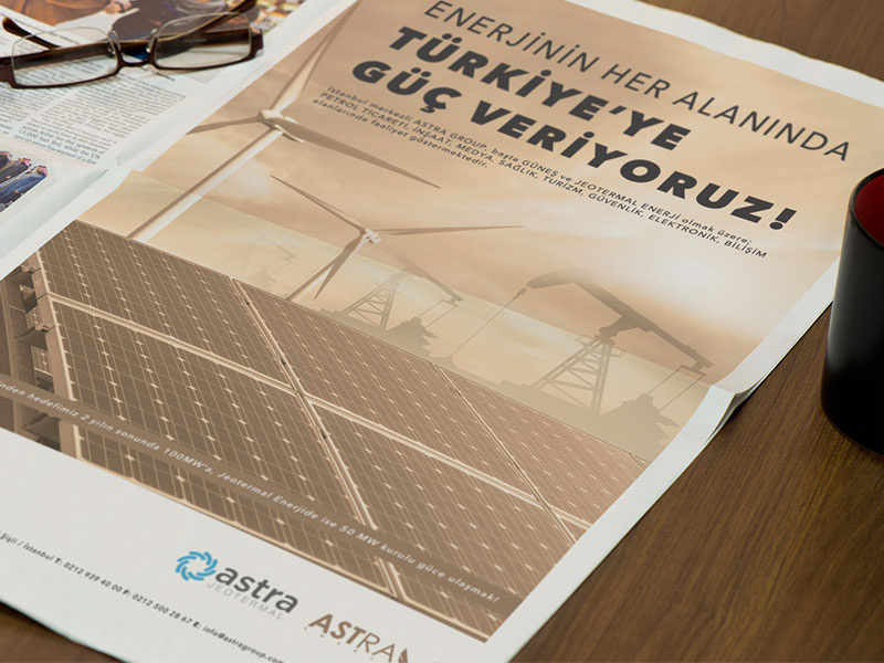 Astra Energy Newspaper Adv energy oil geothermal clean minimal rightpage erdemozkan adv newspaper enerji astra