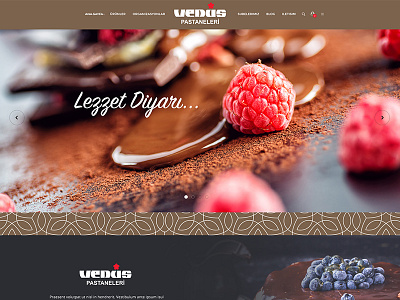 Venüs Patisserie Web cake erdemozkan patisserie rightpage ui ux venüs pastanesi web web design