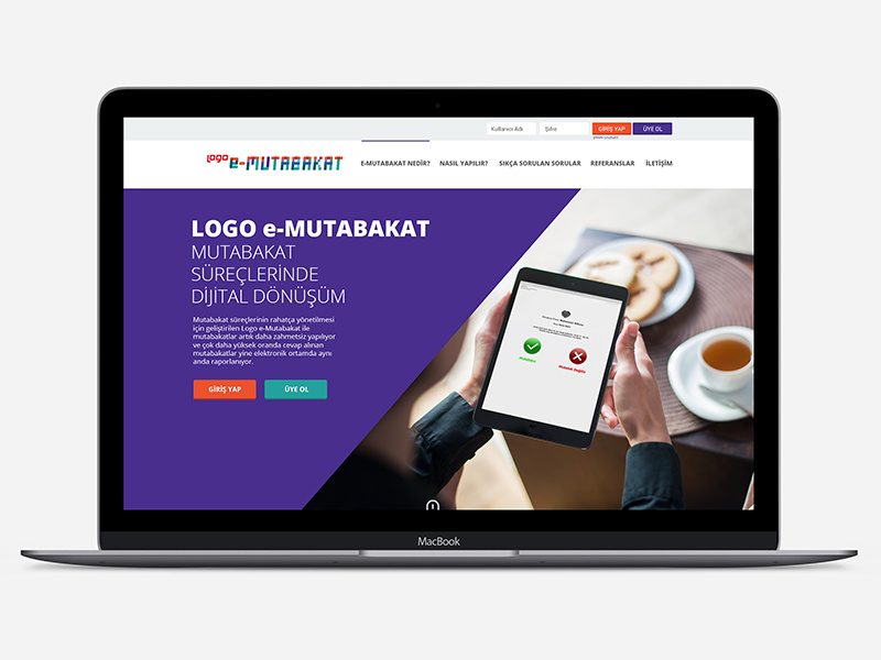 Logo E-Mutabakat Landing Page site web ui ux rightpage erdemozkan page landing e-mutabakat logo