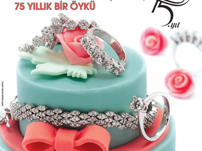 A&Trend Magazine Cover cake concept cover flower jewelry magazine ring trend turquoise