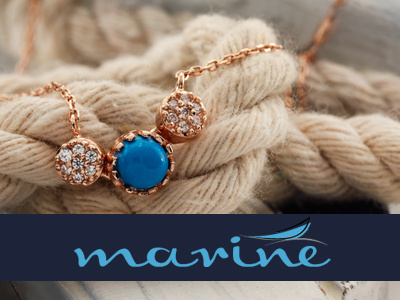 Marine Logo anchor blue concept jewelery logo marine rope sea summer