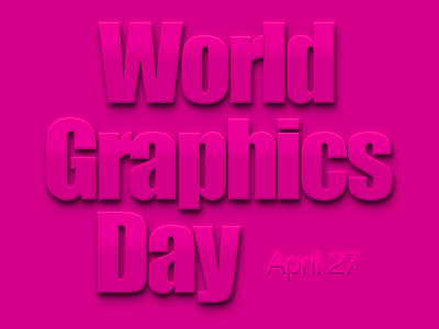 World Graphics Day 27 april celebration day graphics logo print typo world