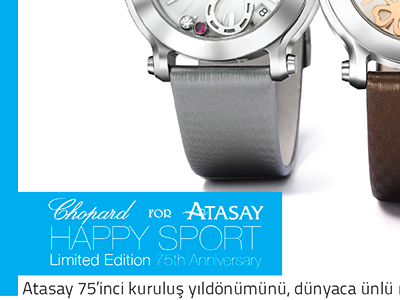 Chopard For Atasay Advertorial 75th advertorial atasay chopard clean cyan design edition for issue jewelry limited minimal watch