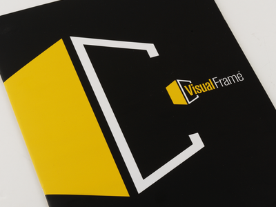 Visual Frame Brochure Design border brochure clean design flayer frame logo minimal print visual yellow