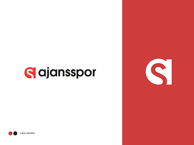 Ajansspor Logo ajansspor app design clean erdem ozkan logo logo design logotype minimal minimalist logo news logo rightpage saran holdin sports logo