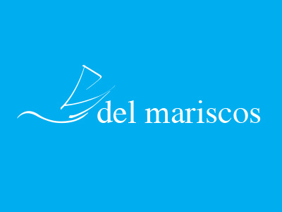 Del Mariscos Logo Type blue business clean del identity logo mariscos minimal sea shell world