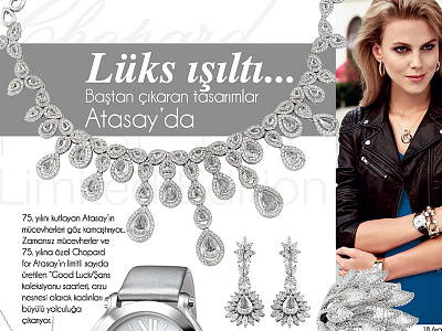 "Luxurious Sparkle" Jewelry Advertorial 75 ad advertorial atasay brand chopard clean design erdem issue jewelery luxurious magazine newspaper ozkan poster print sparkle watch year