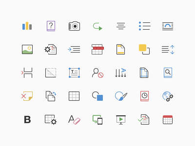 Microsoft Office for iPad Ribbon Icons icons ios ipad
