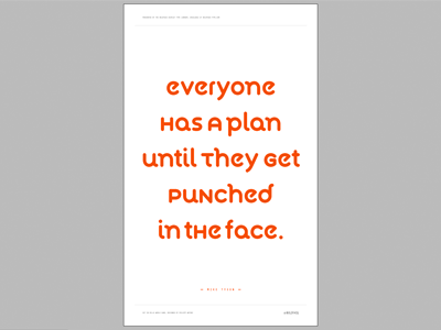 Everyone has a plan print type