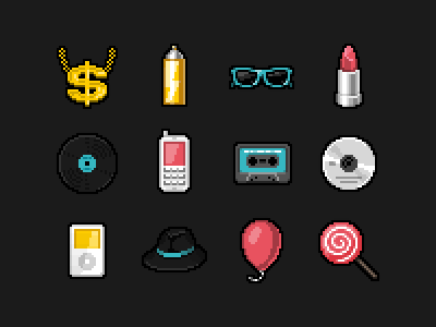 A handful of pixels icons random