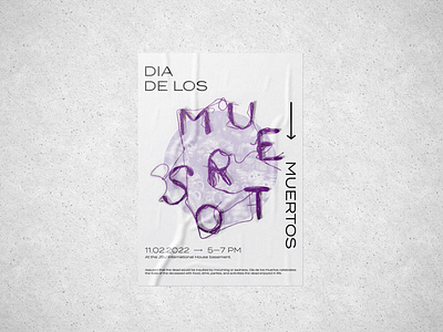 3D Type - Dia de los Muertos Poster 3d 3d type clean type design event promo poster promo promotional poster type typography