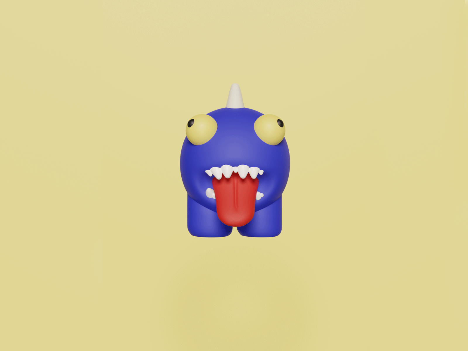 Monster Tongue | Designer Toy 3d 3d art 3d modeling 3d toy animation art toy blender character design design designer toy illustration monster character
