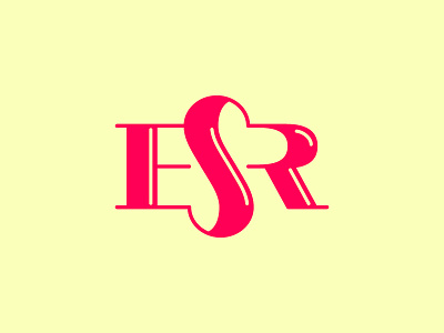 ESR Monogram branding logo monogram typography xprocrastinationcontest