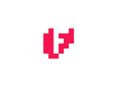 V and F Pixel Logo