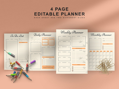 To-Do Daily Weekly Monthly Planner