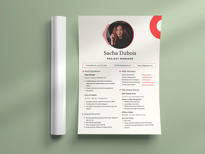 Minimal Resume Template 3d animation app branding design graphic design illustration logo motion graphics typography ui ux vector