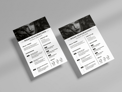 Minimal Resume Template 3d animation app branding design graphic design illustration logo motion graphics typography ui ux vector
