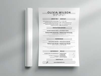 Minimal Resume Template 3d animation app branding design graphic design illustration logo motion graphics typography ui ux vector