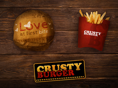 Crusty Burger Packaging Poster advertisement branding design flyer flyer design graphic design illustrator logo logo design packaging packaging design photo manipulation photoshop poster poster design