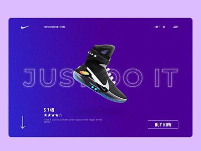 Nike shoes presentation app branding design figma nike shoes ui web design