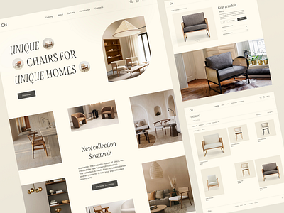 E - commerce | Furniture, chair design e commerce furniture landing main page online store ui ux website