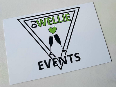 DJ Wellie Events logo Business Card