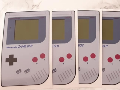 Digitally Hand Drawn Vinyl Gameboy Stickers