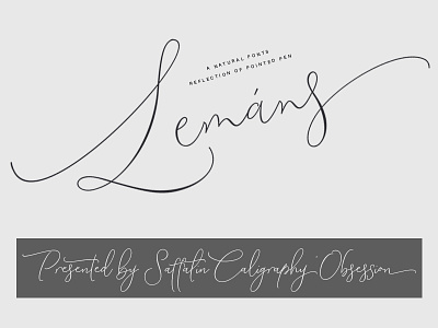 Lemans Pen Script calligraphy design fonts landing page lemans lettering logo myfonts script typeface webfonts