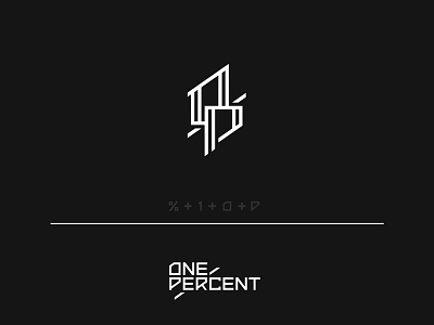 one percent logo 1% brand identity illustration logo logodesign logotype monogramm vector