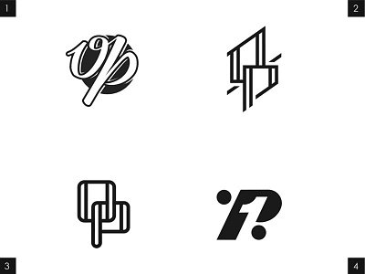one percent variants brand lettering logo logodesign monogramm one percent typography