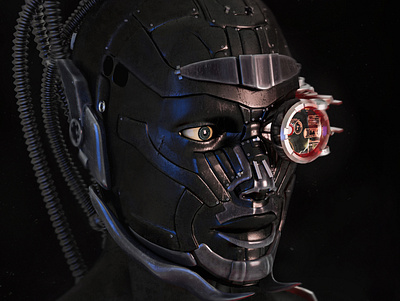 robot 3d future graphic design woman персонаж робот