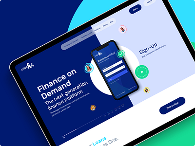 Lidya app design finance home landingpage responsive site ui ux web