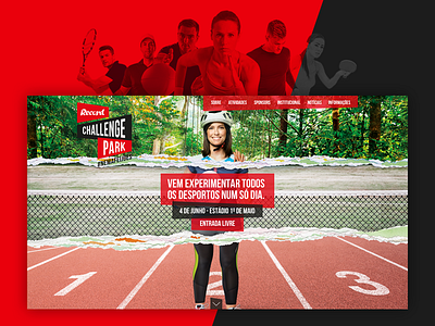 Record Challenge Park challenge home landingpage login park record responsive site sport web