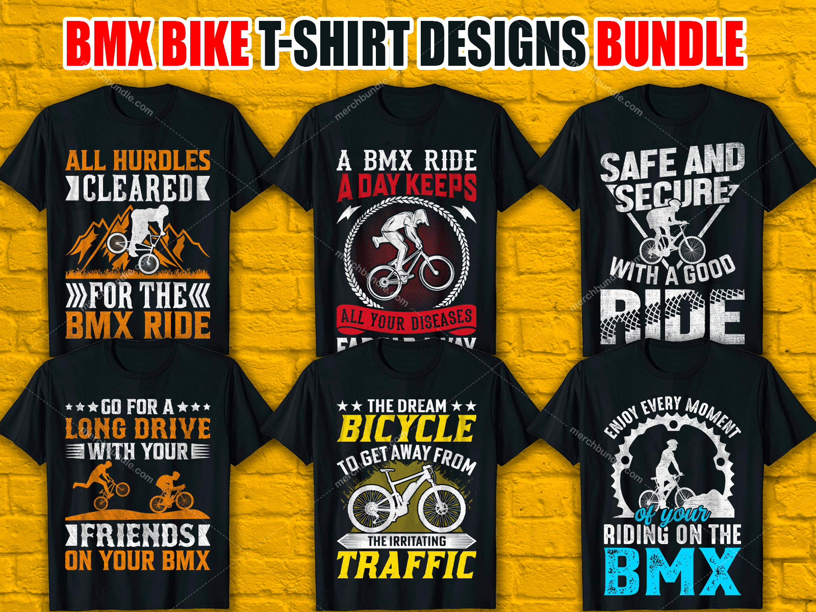 BMX Bike T-Shirt Designs Bundle by Jahid Hasan on Dribbble