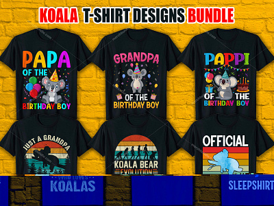KOALA T-SHIRT Design Bundle