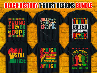 BLACK HISTORY T-Shirt Designs Bundle