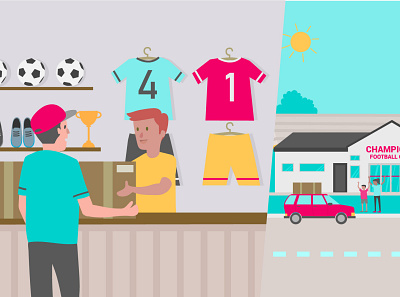 UEFA Grow _Video Scene_Football club 2d illustration animation character character illustration football uefa vector animation vector illustration video animation video marketing