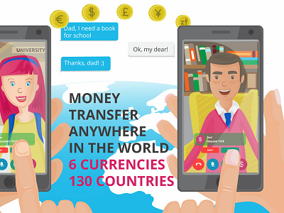 Money app Animation scene 2d illustration adobe illustration character illustration illustration vector illustration video animation video marketing