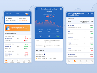 Clearnifty - Stock Trading App android app market sketch stock trading ui ux