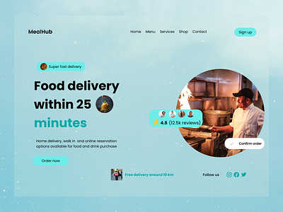 Landing page for a food store #DailyUI