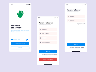 Sign in/Sign up page mobile UI DESIGN