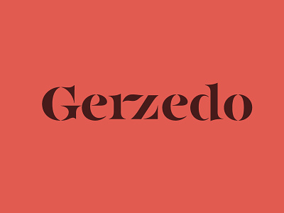 Gerzedo lettering ligature logo type