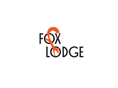 Fox lodge identity illustration lettering logotype